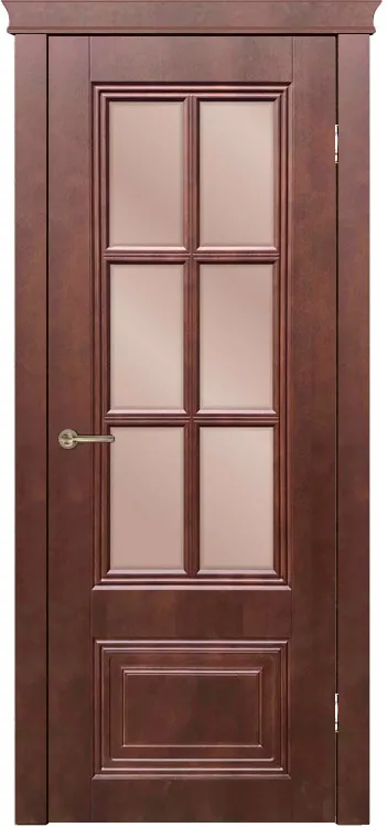 Фото Межкомнатная дверь Легенда Оптима Тон каштан Стекло бронза